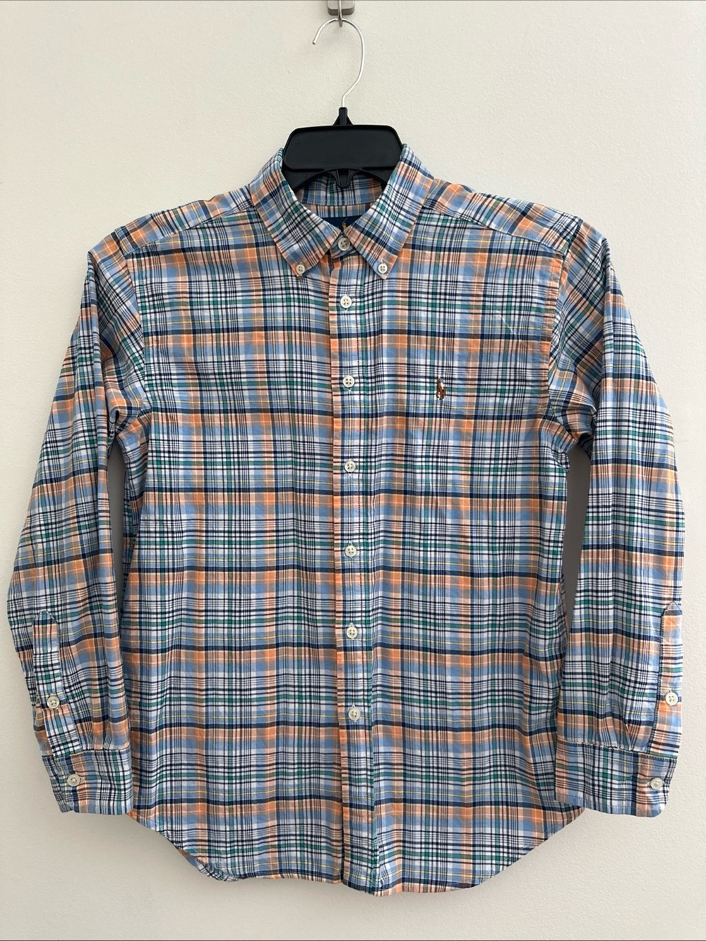 RALPH LAUREN Polo Boys Multicolored Plaid Button Down Shirt - Size Large 14